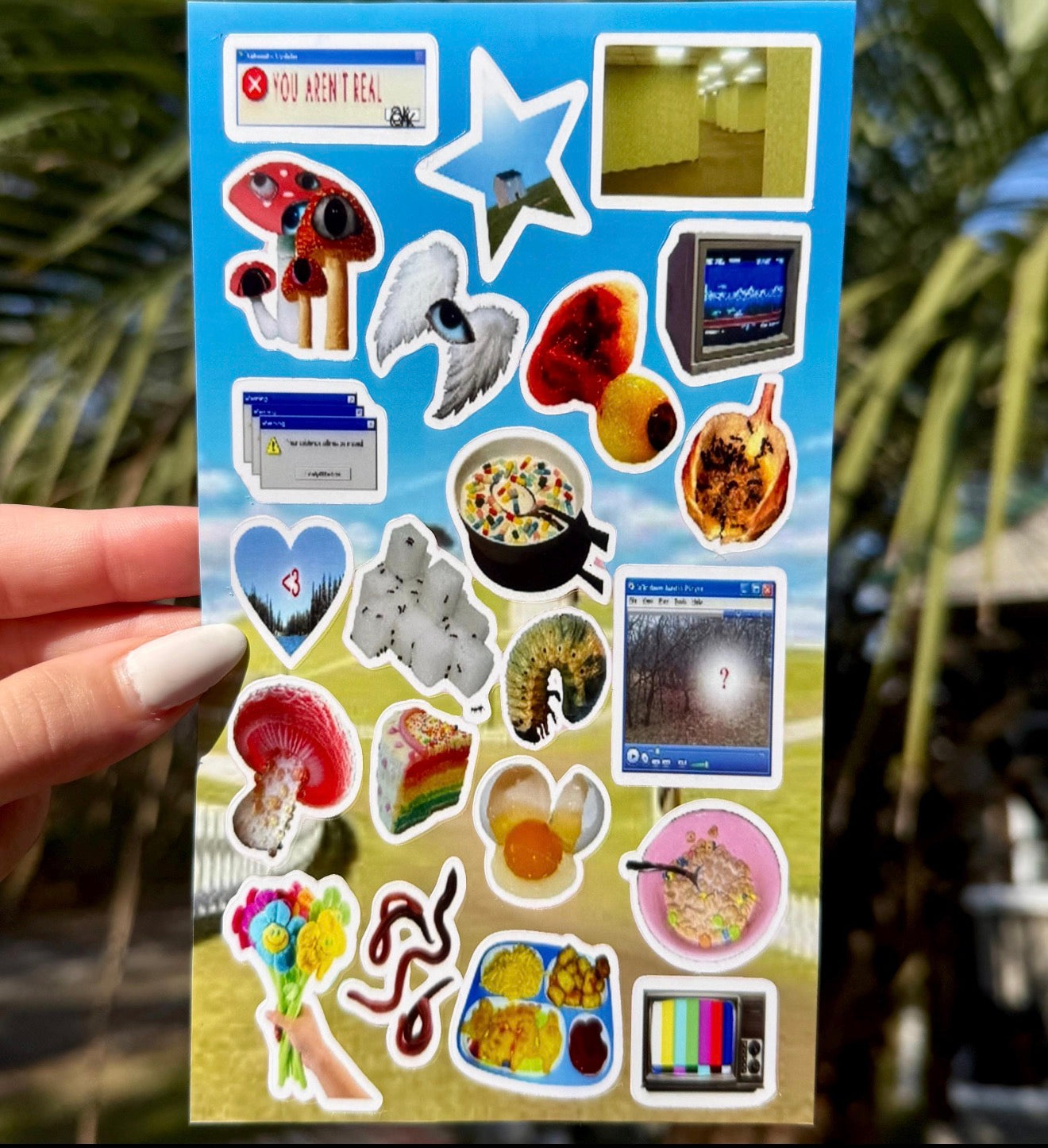 🕷️Creepycore Stickers, 6 Sheets Horror Gorecore Bundle