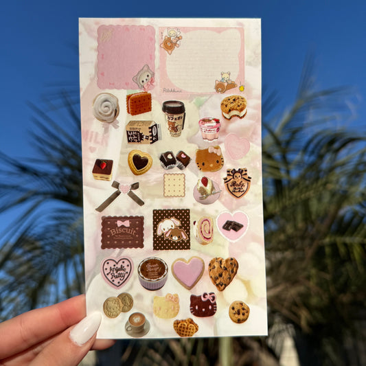 🍜🍮Cutecore Foods 5 Sticker Sheets Bundle