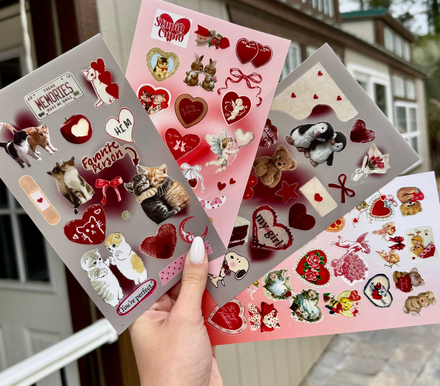 ❤️🍫Valentines Love Themed 4 Sticker Sheets Bundle
