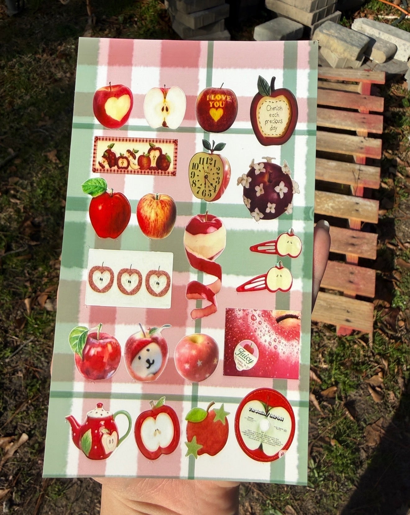 🍎 Apples Aesthetic 3 Sheet Sticker Bundle