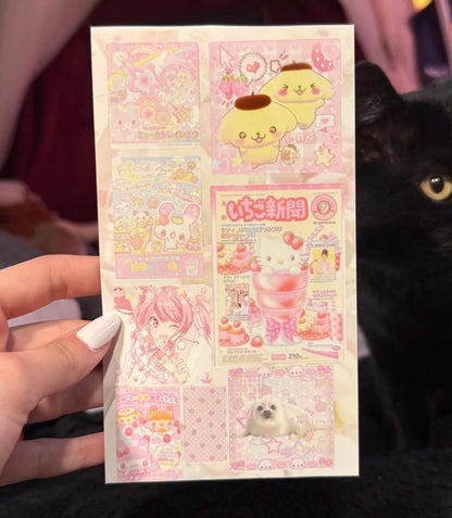 🌸Cutecore Anime Inspired Stickers, 5 Sheets Bundle