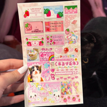 🌸Cutecore Anime Inspired Stickers, 5 Sheets Bundle