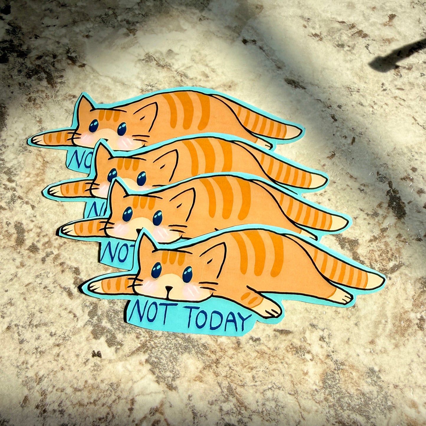 🐈Not Today Cute Hand Drawn Cat Sticker