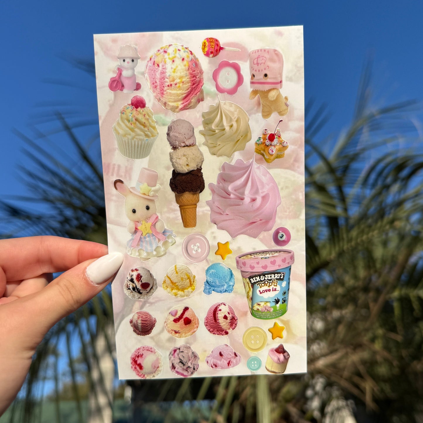 🍜🍮Cutecore Foods 5 Sticker Sheets Bundle