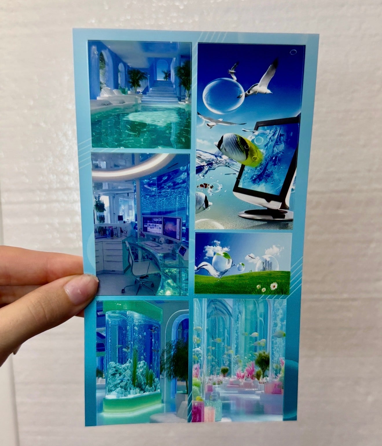 🐠Frutiger Aero 3 Sheets Sticker Bundle, Aesthetic and Aquatic