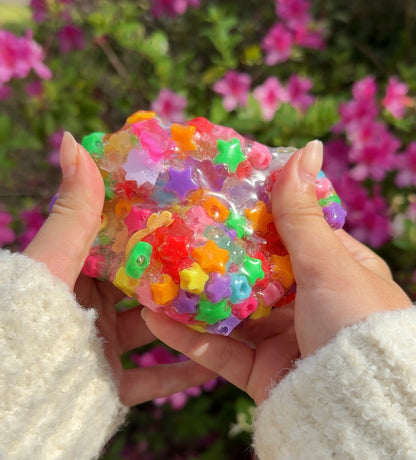 🌈🍬Kidcore Candy Crunch Squishy, Stress Relief Ball