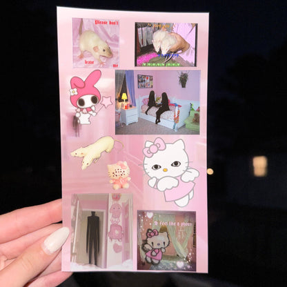 🪱Liminal Space, Weirdcore, Dreamcore 6 Laminated Sticker Sheets Bundle