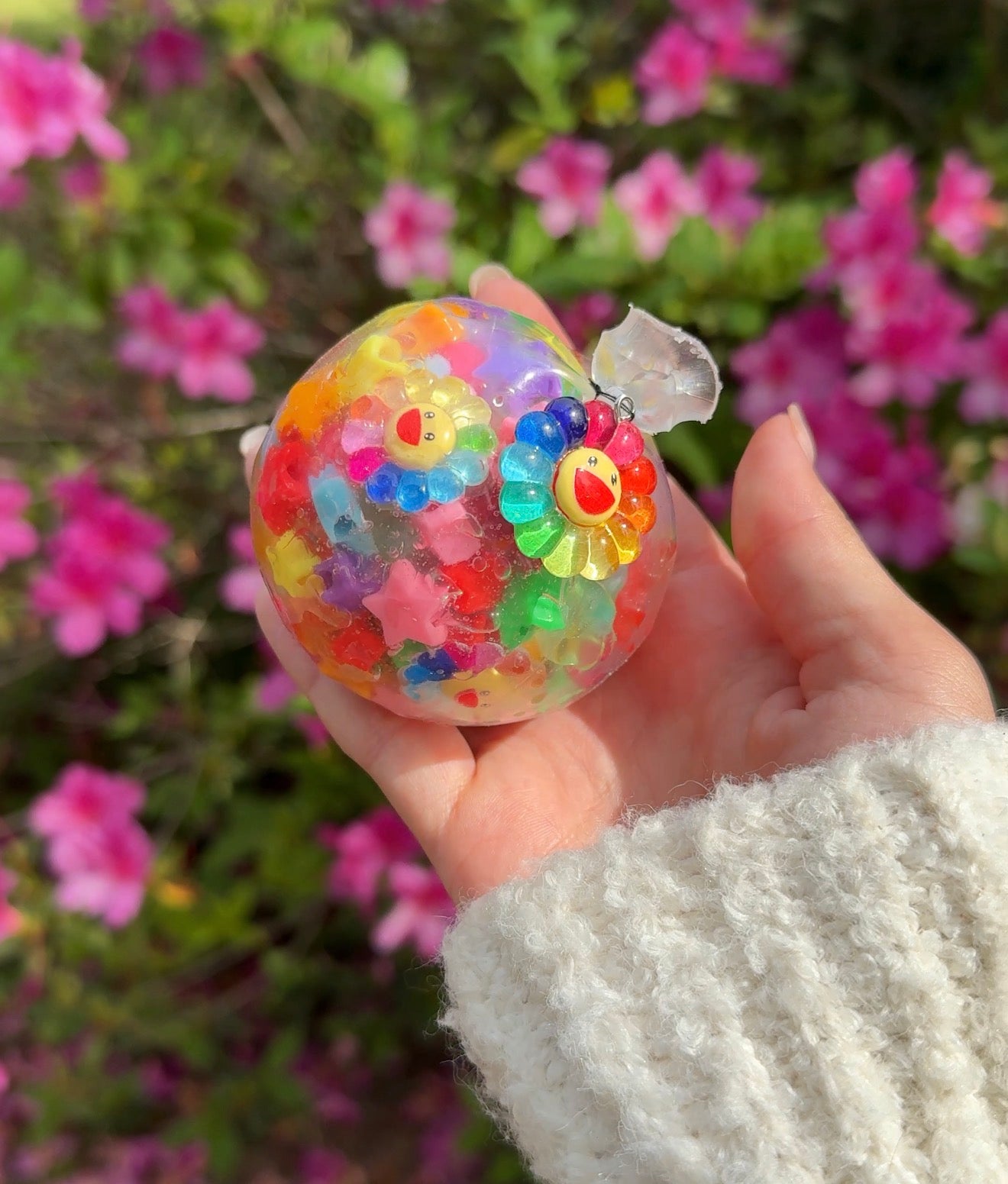 🌈🍬Kidcore Candy Crunch Squishy, Stress Relief Ball