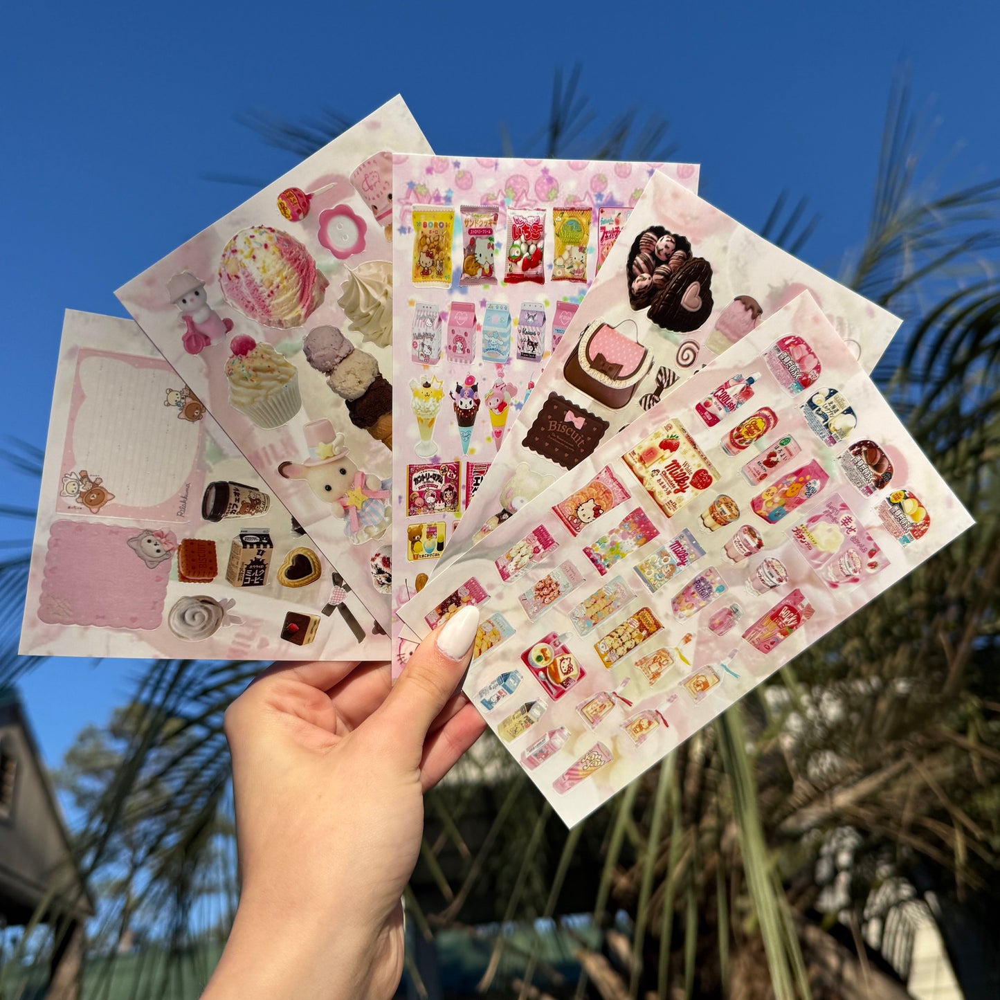 🍜🍮Cutecore Foods 5 Sticker Sheets Bundle