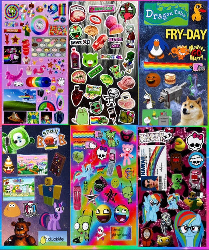 🖤Scenecore Emo 2000s Stickers BUNDLE
