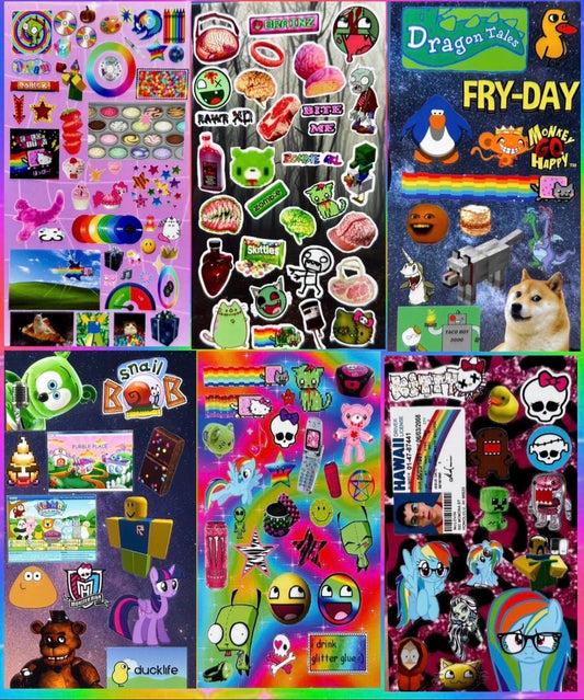 🖤Scenecore Emo 2000s Stickers BUNDLE