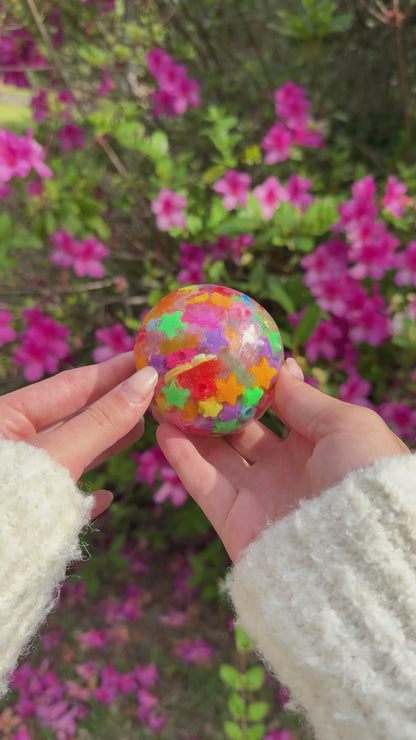 🌈🍬Kidcore Candy Crunch Squishy, Stress Relief Ball